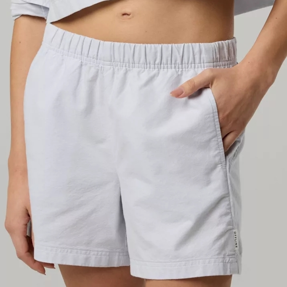 Aerie - NWT Light Blue Day Off Oxford Shorts - M